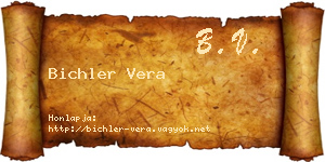 Bichler Vera névjegykártya